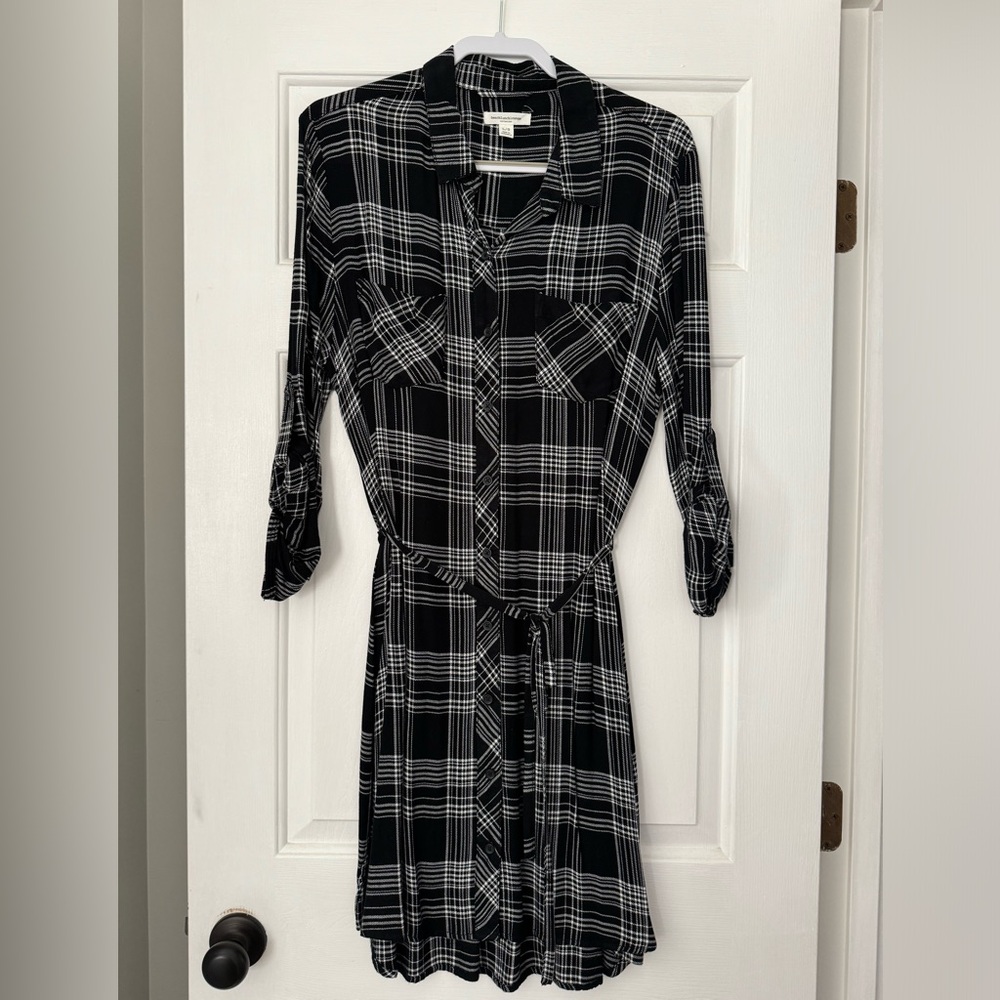 Plaid Shirt Dress